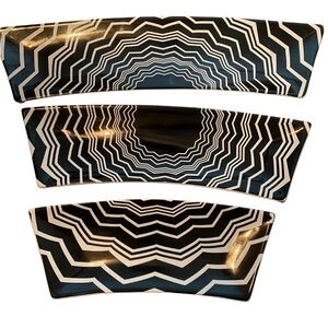 Black and White Geometric Decorative Plates